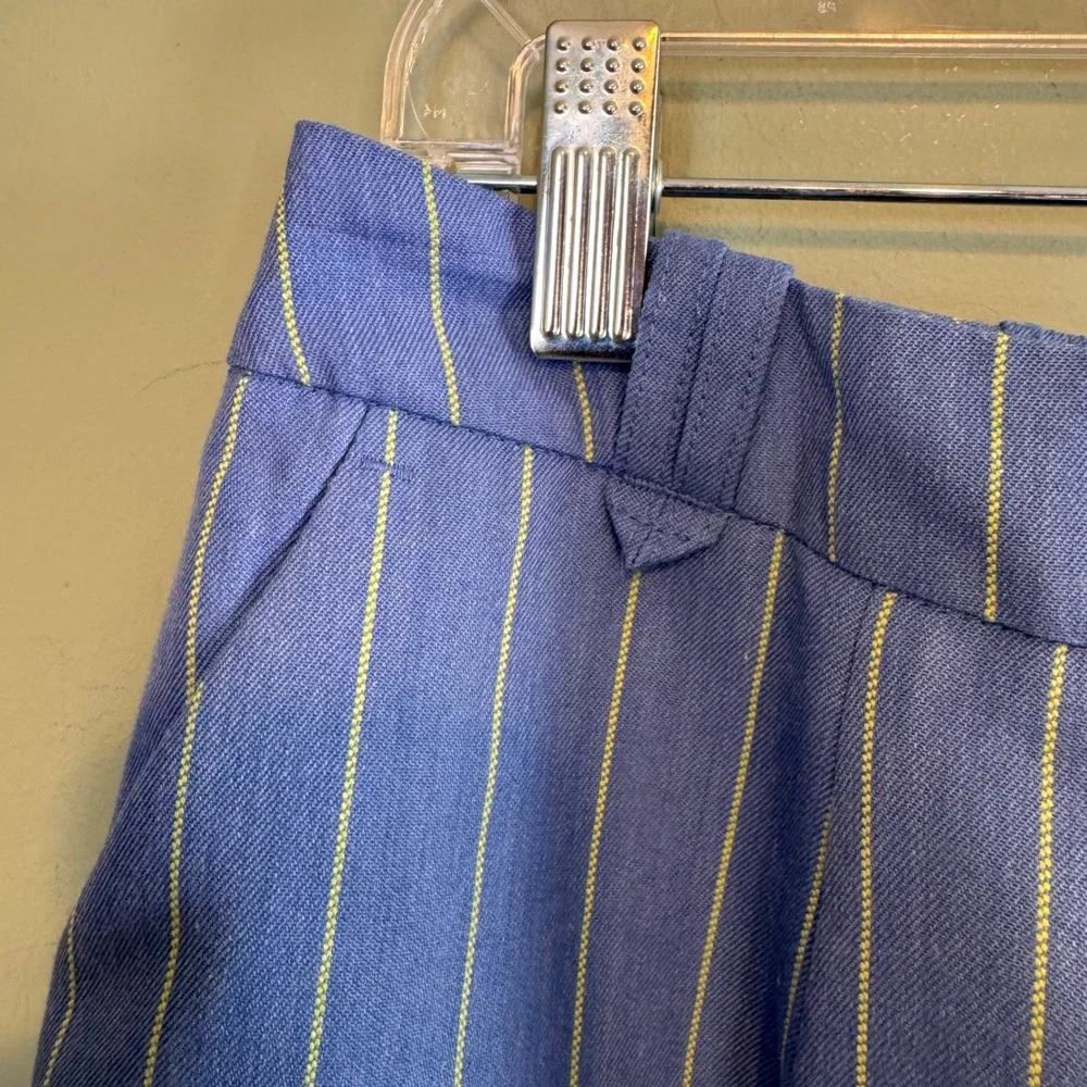 NWOT Metro Style Womens Pinstripe Wool‎ Work Career Office Pencil Skirt Blue 14